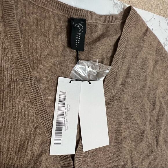 NWT Zero Maria Cornejo Mini Koya shrug eco cashmere latte XS - Picture 9 of 9